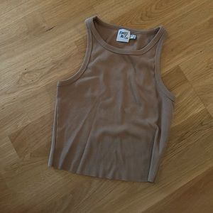 Brown ribbed Princess Polly tank top